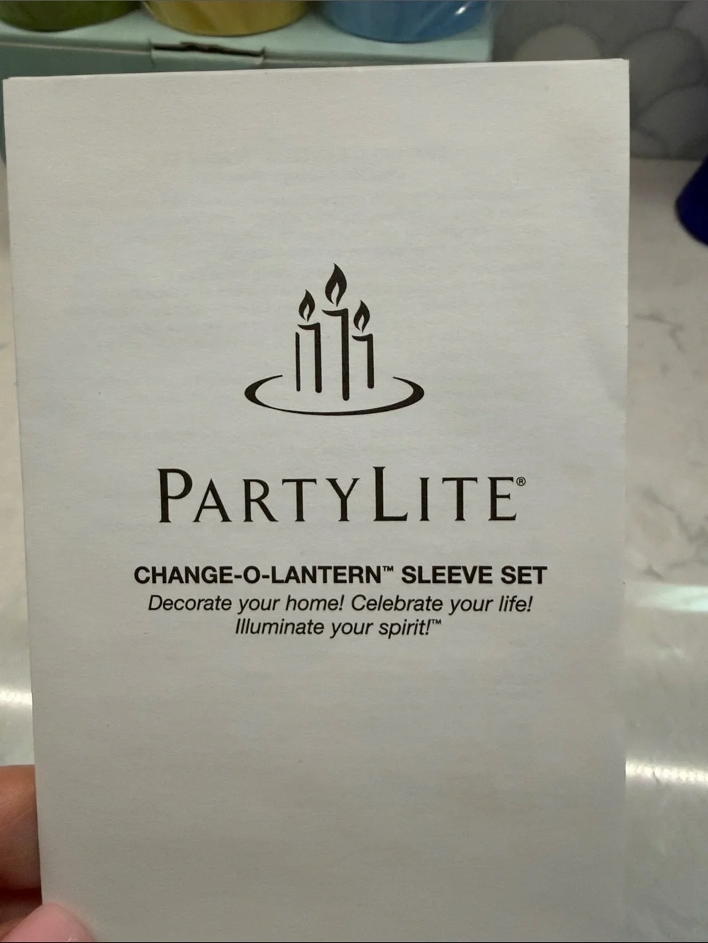 PartyLite Change-O-LanternSleeve Set - Green, Yellow, Blue